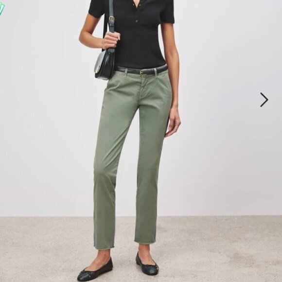 The Nili Lotan East Hampton Khaki Chino Pants Size 4 - Picture 1 of 9